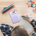 thumbnail image 2 of Basic Standard Calculators Mini Digital Desktop Calculator With 8-Digit LCD Display. Calculator Pocket Size For Home School For Kids, 2 of 6