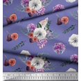 thumbnail image 3 of Soimoi Poly Georgette Fabric Fig,Succulent & Anemone Flower Print Sewing Fabric Yard 52 Inch Wide, 3 of 3