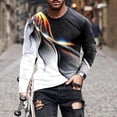 thumbnail image 2 of RKSTN Chemises pour Hommes Manches Courtes Manches Longues Imprimé Col Rond Chandail T-Shirt Blouse Chemises Hawaïennes pour Hommes, 2 of 3