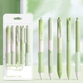 thumbnail image 4 of HHBEAUTY 5 Pack Test Gel Pens Fast Drying, 0.5mm Retractable Black Ink Pen, Smooth Writhing Comfortable to Use for Work, Study and Text, Green, 4 of 6