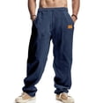 thumbnail image 2 of Pantalon de Plage pour Hommes, Couleur Unie, Décontracté, Extérieur, Mode, Coupe Droite, 2 of 9