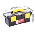 thumbnail image 3 of Small Tool Box,Small Tool Box 10-Inch Plastic Tool Boxes Double-Layerttoolbox with Handle Removable Tray with Double Lock Secured Toolbox for Home,Small Lock Box,Box with Lock, 3 of 9