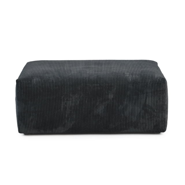 The Magic Home Convertible Modular L-Shaped Corduroy Sectional Sofa, Black