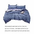 thumbnail image 3 of XYAIYT Soft 4 Piece Bedding Set A Grade Water Washed Fabric Two Sided Design for Versatile Style Easy Care Queen Size Bed Relaxeder Cover and Pillowcases Included(Tpye3), 3 of 7