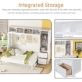 thumbnail image 4 of Lit Escamotable de Format Grand avec Rangement Mural, Garde-Robe et Tiroirs, Tablette Supérieure Intégrée, Lit Escamotable Dissimulé dans une Garde-Robe, Conception Gain de Place, Blanc, 4 of 9