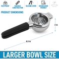 thumbnail image 3 of Zulay Kitchen Stainless Steel Lemon Squeezer Manual Citrus Press Juicer and Lime Squeezer - Black, 3 of 3