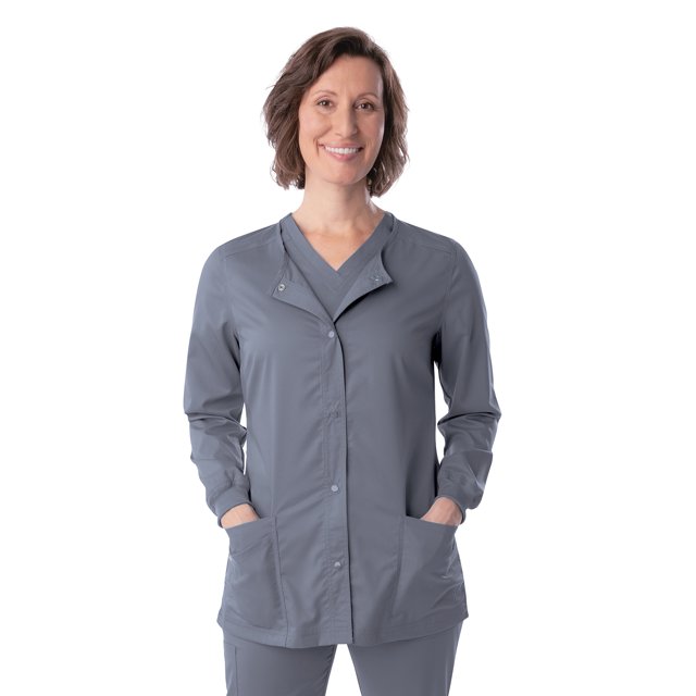 Landau ProFlex Women's Modern Tailored Fit Stretch Snap Front Scrub Jacket