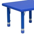 thumbnail image 3 of Table d’activités carrée de 24 po en plastique bleu à hauteur réglable, 3 of 9