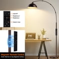 thumbnail image 2 of OUTON Lampe sur Pied Arquée avec Télécommande pour Salon, Lampes Modernes à DEL à Intensité Réglable avec 4 Températures de Couleur, Grande Lampe pour Chambre, Brun, 2 of 7