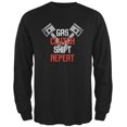 thumbnail image 1 of Gas Clutch Shift Repeat Black Adult Long Sleeve T-Shirt, 1 of 1