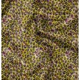 thumbnail image 1 of Soimoi Yellow polyester Crepe Fabric Leopard Animal Skin Print Fabric by the Yard 52 Inch Wide, 1 of 6