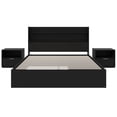 thumbnail image 2 of Nexera Hunter Lit plateforme avec tête de lit et 2 tables de nuit, 2 of 9