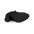thumbnail image 3 of Unique Bargains Women's Ruffle Block High Heels Ankle Boots Black (Size 6), 3 of 8