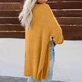thumbnail image 4 of AherBiu 3/4 Sleeve Cardigan Sweaters for Women Open Front Ribble Knit Outwear Jackets Loungewear, 4 of 6