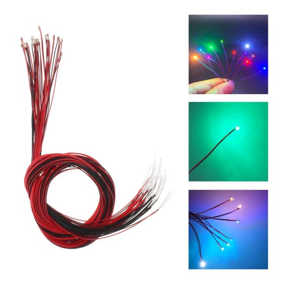 wolftale Set of 20 Pre-soldered LED Light Mini Raliway Scence Diorama Ornaments green