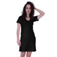thumbnail image 1 of Moomaya Robe d'Été Ajustée à Manches Courtes en Jersey Uni Basique Décontractée Courte Style T-Shirt-D5, 1 of 6