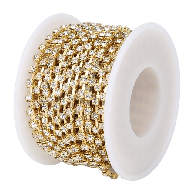 Chaîne de Strass, 10 Yards/Roll Strass Chaîne Strass Garnitures Chaîne Embellissements Design Exquis