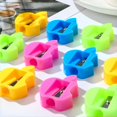 thumbnail image 3 of BUTASY Pencil Sharpener, Plastic Colored Pencil Sharpeners Manual, Compact Handheld Pencil Sharpener for Home Office Supplies(Random Color), 3 of 9