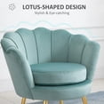 thumbnail image 4 of HOMCOM Modern Accent Chair Velvet Fabric Leisure Club Chair with Gold Legs, 4 of 10