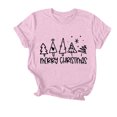 thumbnail image 2 of Amzcrzy Hauts d'Été pour Femmes Hauts de Noël Imprimés Col Rond Manches Courtes T-Shirt Haut Manches Courtes Col Rond T-Shirts pour Femmes Hauts Manches Courtes pour Femme, 2 of 4