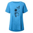 thumbnail image 4 of Pompotops Chemises Mode Décontractée pour Femmes Manches Courtes Tee-Shirt Ample Tunique Blouse, 4 of 4