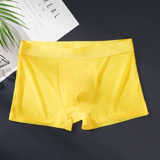DPTALR Ice Silk Thin Style Traceless Boxers Business Breathable Men's Summer Comfortable Boxers