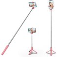 thumbnail image 1 of KOMI Selfie Stick, 40 inch Extendable and Portable Stable Selfie Stick Tripod with Wireless Remote Shutter Compatible with All Cellphones for Selfies, Live Streaming, Video Recording, Pink, 1 of 5