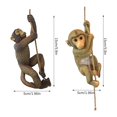 thumbnail image 2 of WIFKLSIIPG Garden Animal Chimpanzee Hangs Monkey kids Tree Climbing Resin Craft Statue Decoration, 2 of 7