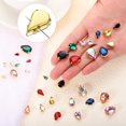 thumbnail image 4 of Unique Bargains 20Pack Teardrop Sew on Rhinestone - 8x5mm Glass Teardrop Crystal Rhinestones in Gold Prong Setting (Bright Red), 4 of 7