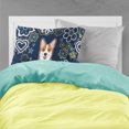 thumbnail image 2 of Carolines Treasures BB5105PILLOWCASE Taie d'Oreiller Standard en Tissu Fleurs Bleues Corgi Rouge, 2 of 2