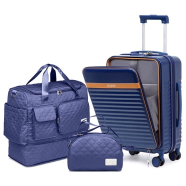 Joyway 3-Piece Front Opening Cover Carry-on Luggage Side Hooks TSA Lock Spinner Wheels YKK Zippers