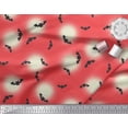 thumbnail image 2 of Soimoi Georgette Viscose Fabric Moon & Bat Halloween Fabric Prints by Yard 42 Inch Wide, 2 of 3