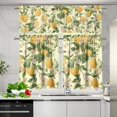 thumbnail image 2 of Lemon Print 3 Piece Kitchen Curtains and Valances Set Farmhouse Washable Rod Pocket Kitchen Curtain Set 24 Inches, Kitchen Window Curtains Set European Style Curtains for Cafe, 2 of 5