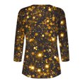thumbnail image 4 of UPPADA Blouses pour Femmes Grande Taille à Manches 3/4, T-Shirts à Imprimé Floral Teintable, Chemises Décontractées Tendance à Col Rond, Chandails Confortables à Enfiler, Hauts Blouses Mignons d'Été, Chemises à Manches 3/4 pour Femmes, Économie, 4 of 5