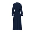 thumbnail image 5 of cfhntfmh Robes d'Invitée de Mariage pour Femmes Tendance à Découpes à Volants Col Ras du Cou Robe Maxi Smockée Ample Plissée Robe de Soirée, 5 of 5