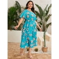 thumbnail image 4 of U.Vomade Women's Plus Size Dress Floral Button Dress, 4 of 6