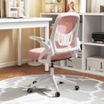 thumbnail image 2 of Costway Mesh Office Chair with Lumbar Support & Flip-up Arms Rolling Casters for Work, 2 of 10