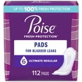 thumbnail image 1 of Poise Incontinence Pads for Women, Ultimate Absorbency, Regular, 1 of 7