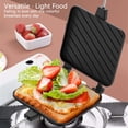 thumbnail image 4 of Home Kitchen Item Clearance!Pcksrro Breakfast Sandwich Maker Sandwich Maker Hot Dog Toaster Press Bakeware Nonstick Frying Pan Pancake Pan Cooker With Removable Handle for Breakfast Pancakes Omele, 4 of 8