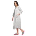 thumbnail image 2 of Moomaya Chemise de Nuit Boutonnée en Coton Imprimé pour Femmes, Robe de Nuit d'Allaitement, 2 of 5
