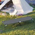 thumbnail image 3 of Patiojoy Lit de Camp Pliant pour Adultes Chaise Longue Portable avec Tissu Oxford Respirant Pieds Robustes en U, 3 of 8