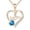 Blue, variant on Mothers Necklace Gifts for Mom from Daughter Son, Mothers Day Gifts for Women, I Love You Mom Necklace Heart Pendant Rhinestone Jewelry with Box Birthday