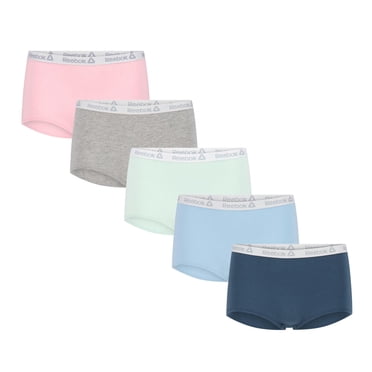 Reebok Girls' 5 Pack Cotton Stretch Boyshort