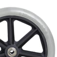 thumbnail image 3 of facefd 2x Front Wheel 8inch Bearing Casters for Wheelchairs Rollators Walkers Gray, 3 of 9