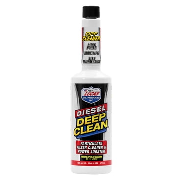 Lucas Oil 10872 Additif pour Carburant Nettoyage en Profondeur â„¢ pour Filtre à Particules Diesel Nettoyant et Amplificateur de Puissance Bouteille Simple de 16 Onces Convient jusqu'à 30 Gallons