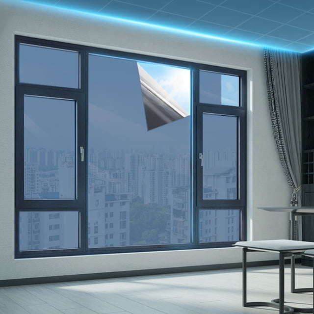 TACILIP Home Decoration, Reflective Window Film Heat Control Window Tint Self-Adhesive Daytime Window Tint Film For Home And Office, Father's Day Gifts