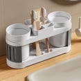 thumbnail image 2 of Toothbrush Shelf Sink Tooth Cup Holders Mouthwash Cup Storage Home Organizer Suitable For Bathrooms And Kitchens And Sinks, 2 of 6
