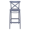 thumbnail image 3 of Compamia Cross Tabouret de Bar Contemporain en Résine pour Intérieur et Extérieur - Ensemble de 1, Gris Foncé, 3 of 5