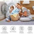thumbnail image 2 of YUSAZENS 2 x 6 Washable Area Rugs for Living Room, Bedroom, Modern Plaid Non-Slip Rug, Farmhouse Throw Rug, Stain-Resistant, Soft Carpet for Home Decor Dark Gray, 2 of 6