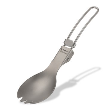 Yeacher Titanium Folding Spork Lightweight Outdoor Dinner Spork Flatware for Travel Camping Backpacking